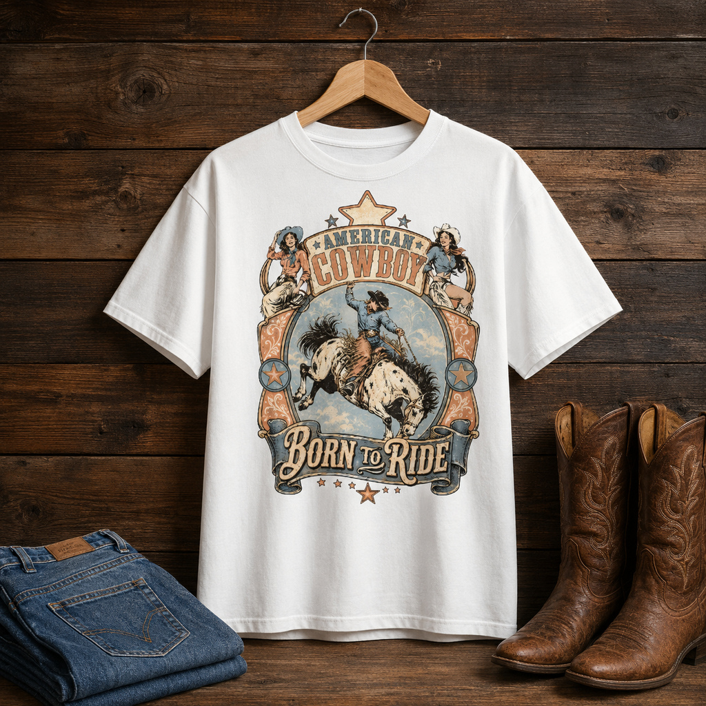 American Cowboy Born to Ride